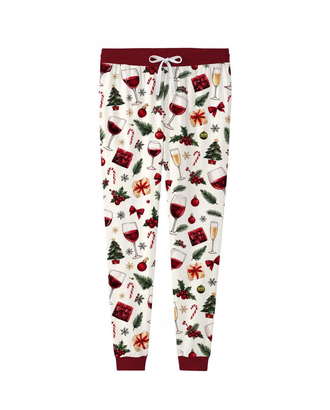 Christmas Wine and Holiday Cheers Bamboo Women Pajama Set