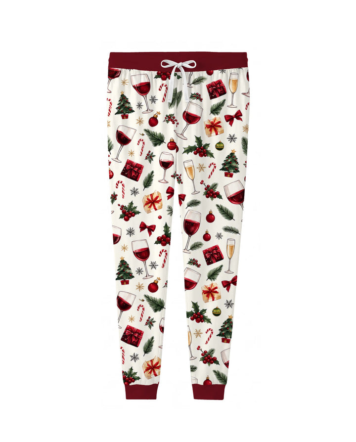 Christmas Wine and Holiday Cheers Bamboo Women Pajama Set