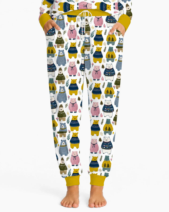 Cozy Christmas Sweater Bears Bamboo Women Pajama Set