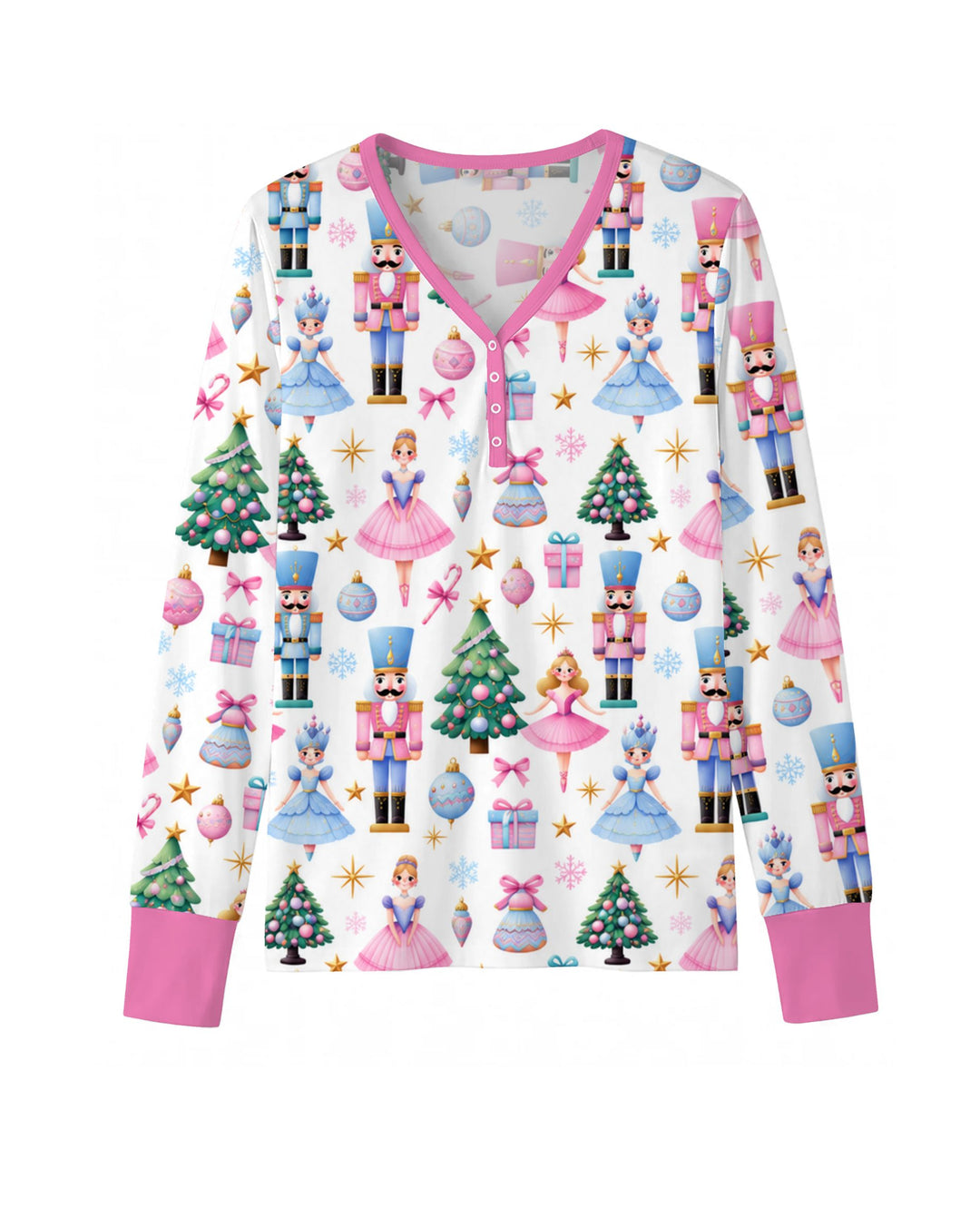 Pastel Sugar Plum Nutcracker Christmas Bamboo Women Pajama Set