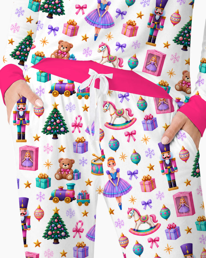 Sugar Plum Nutcracker Christmas Toy Parade Bamboo Women Pajama Set