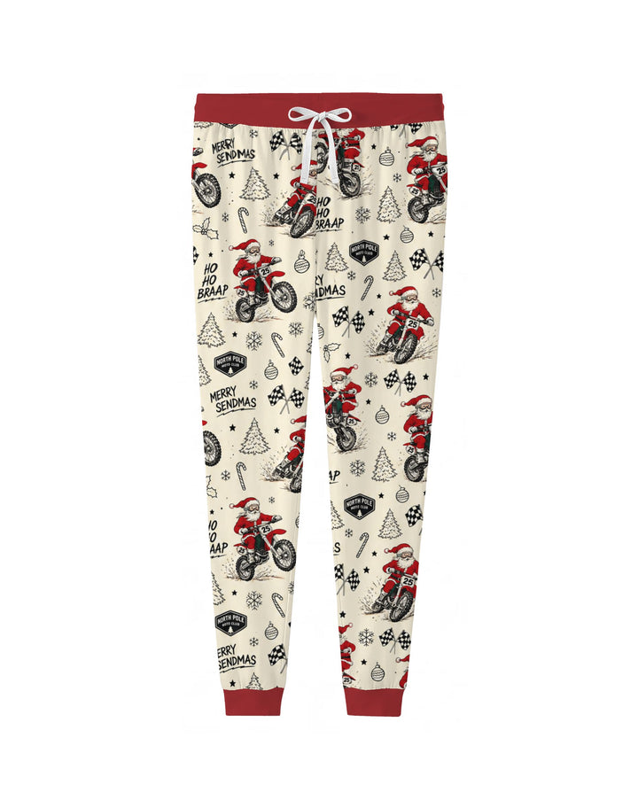 Santa Motocross Merry Sendmas Bamboo Women Pajama Set