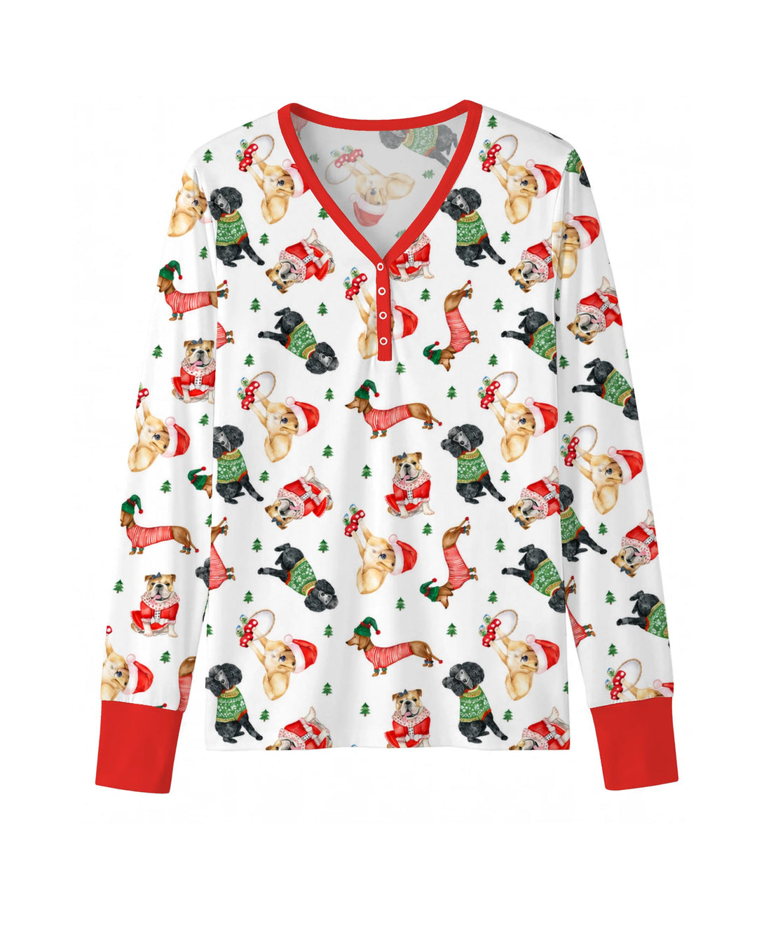 Christmas Dogs in Holiday Sweaters Bamboo Women Pajama Set