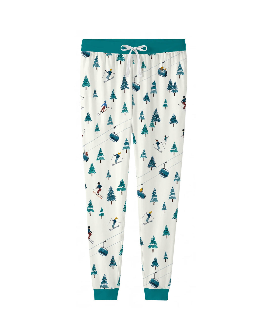 Winter Ski Resort Mountain Bamboo Women Pajama Set