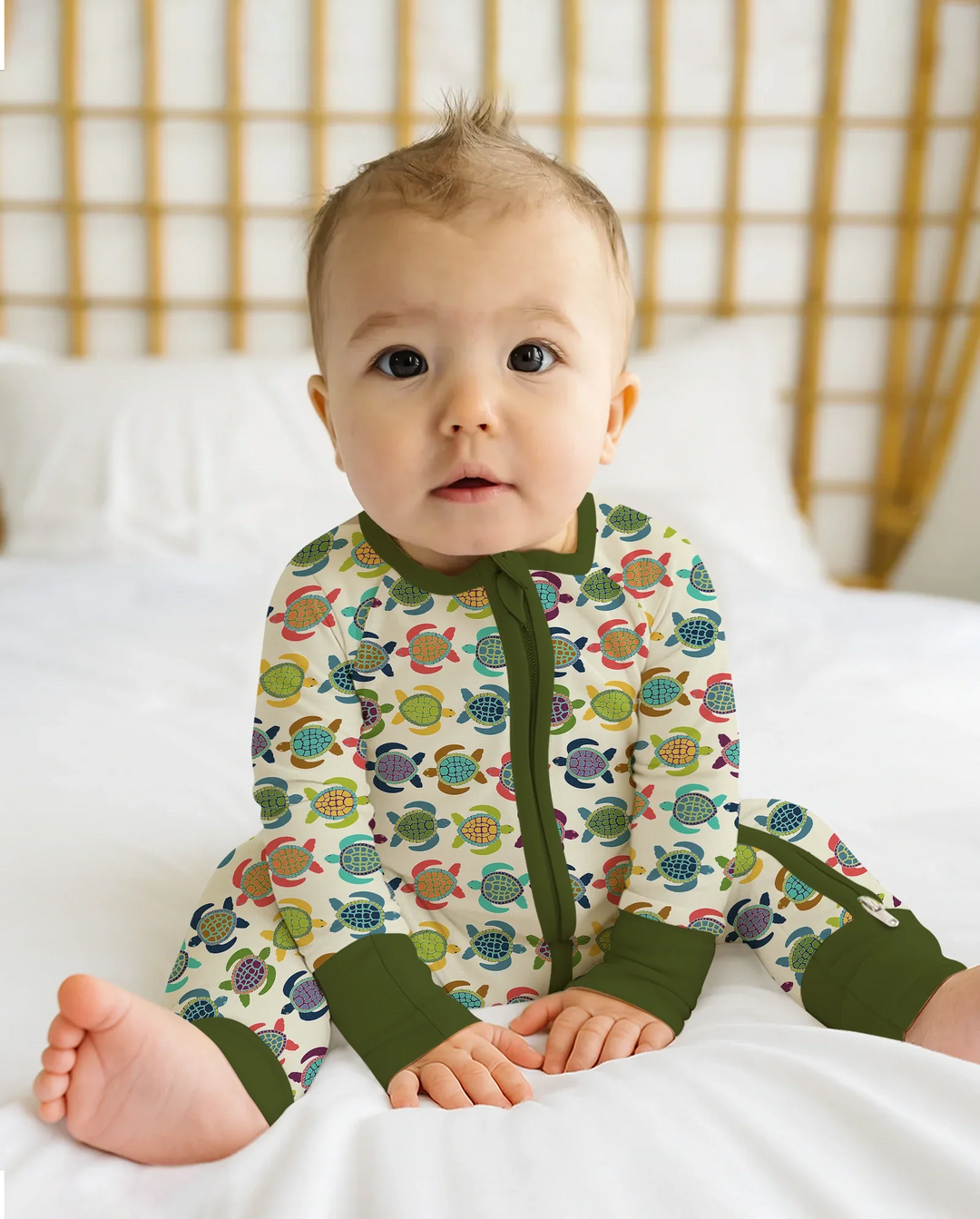 Happy Turtle Parade Bamboo Convertible Zippy