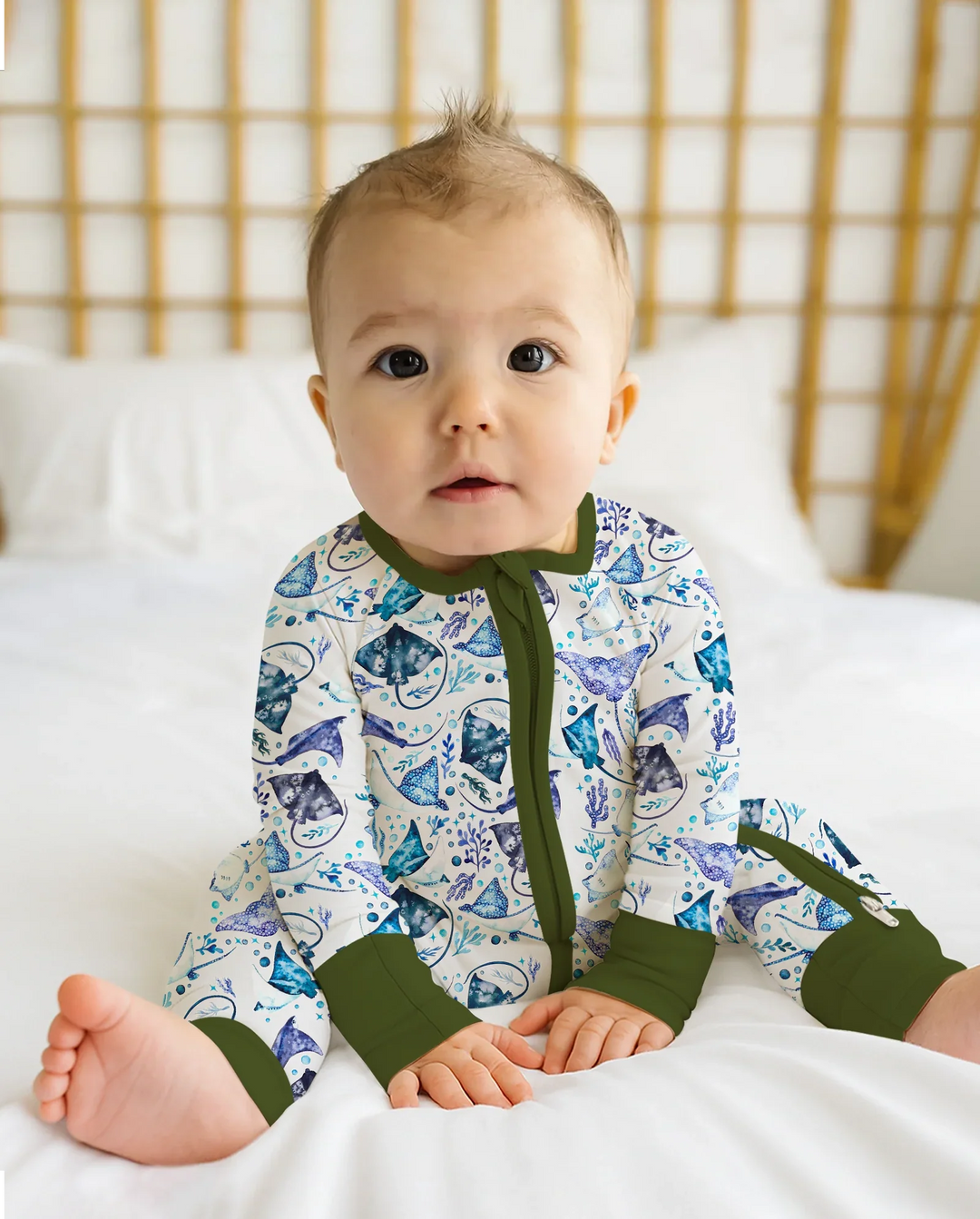 Pijama de bambú con cremallera Ocean Dreams