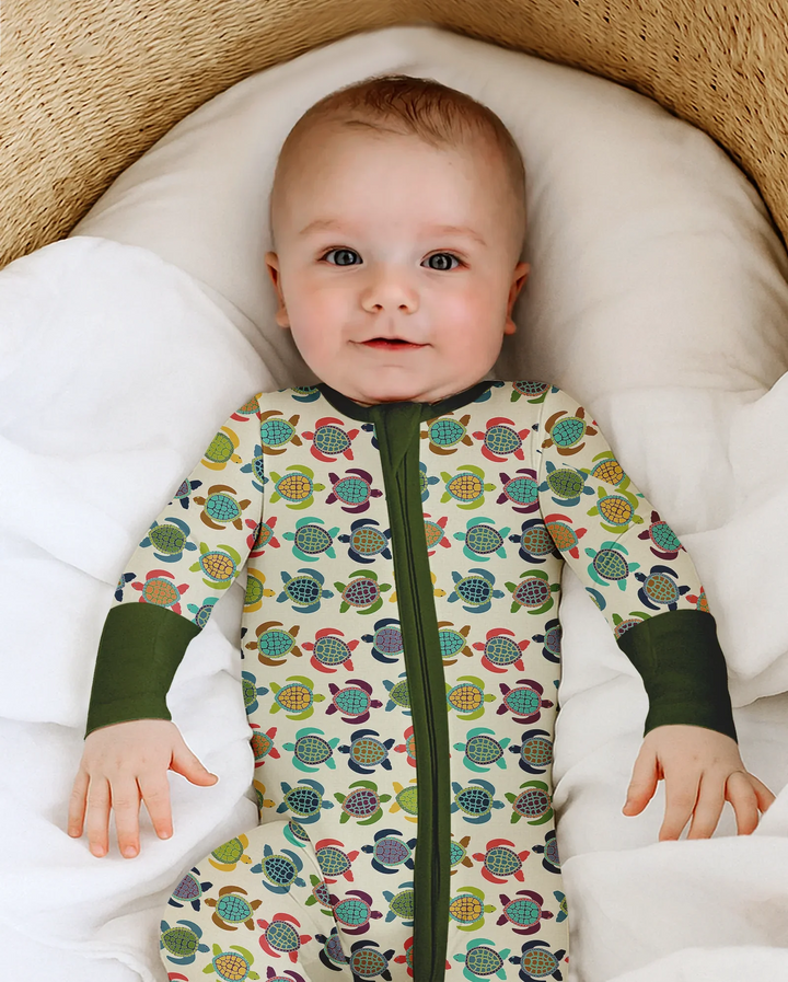 Happy Turtle Parade Bamboo Convertible Zippy