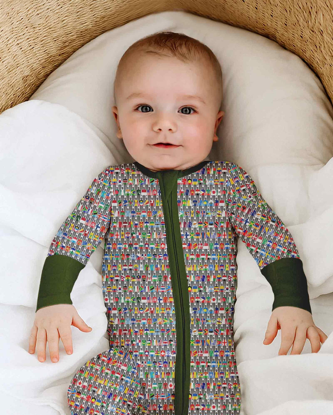 Gerippte Babykleidung mit individuellem Foto - Weich &amp; Skizzenhaft