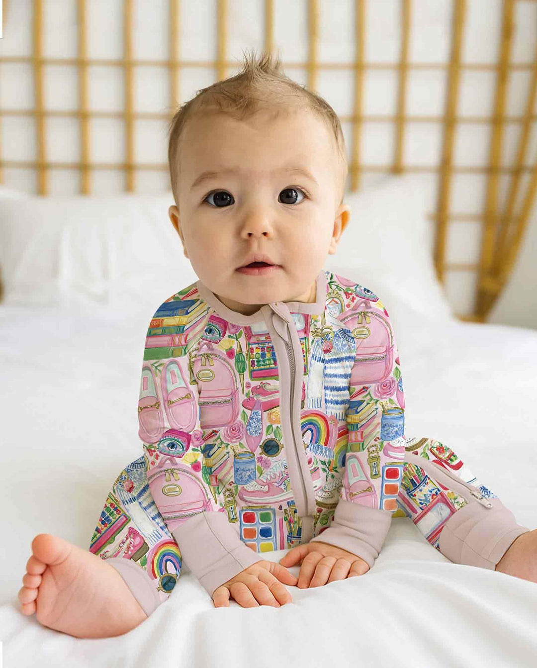 Gerippte Babykleidung mit individuellem Foto - Weich &amp; Skizzenhaft
