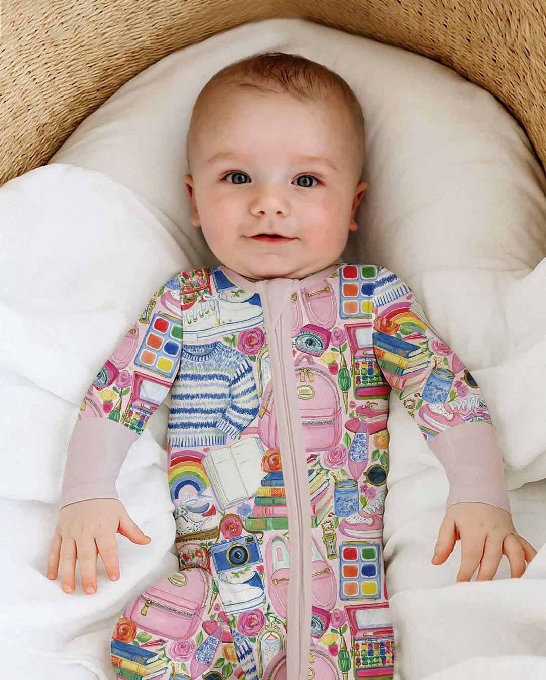 Gerippte Babykleidung mit individuellem Foto - Weich &amp; Skizzenhaft