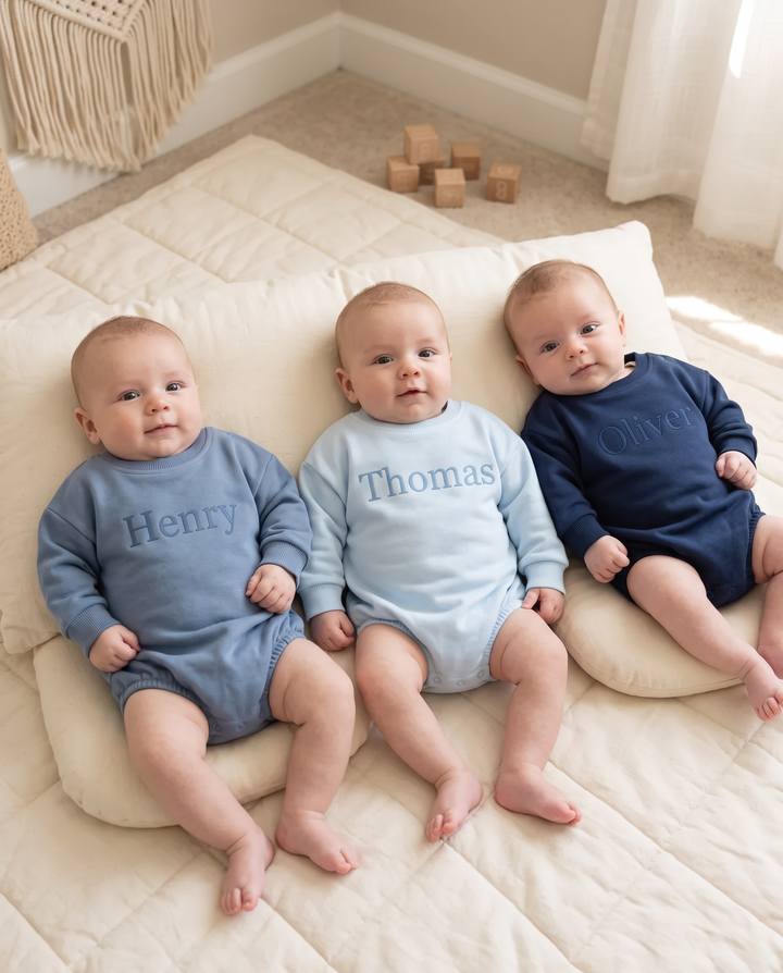 Custom Name Sweatshirt Bubble Romper