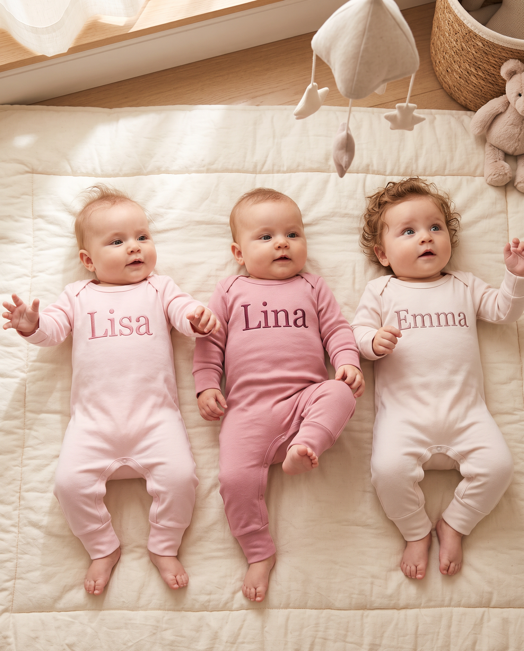 Custom Name Bamboo Full Length Snap Rompers