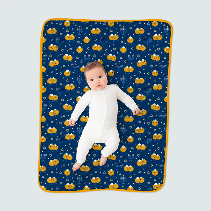 Hanukkah Latke Family Matching Toddler Blanket