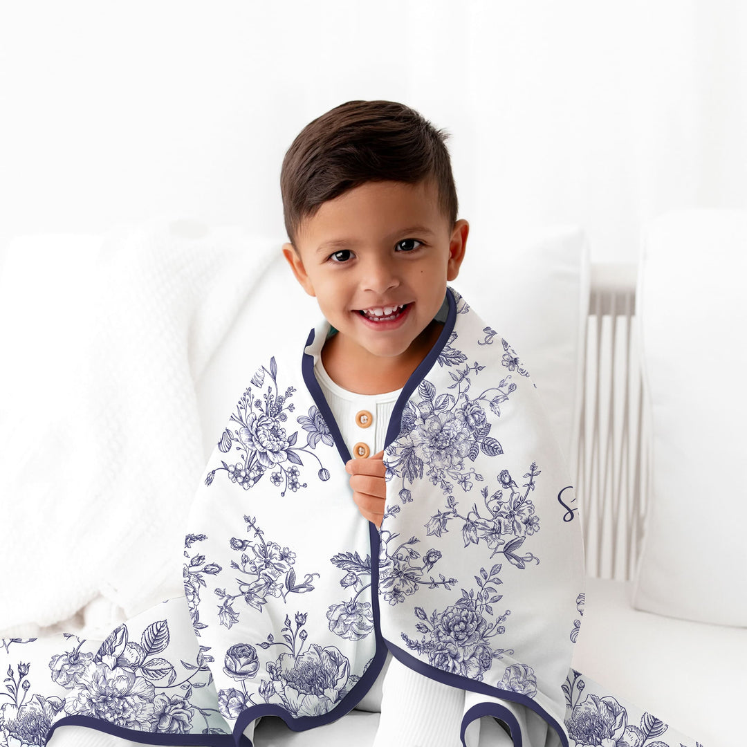 God Says I Am – Faith in Bloom Custom Name and Affirmations Toddler Blanket