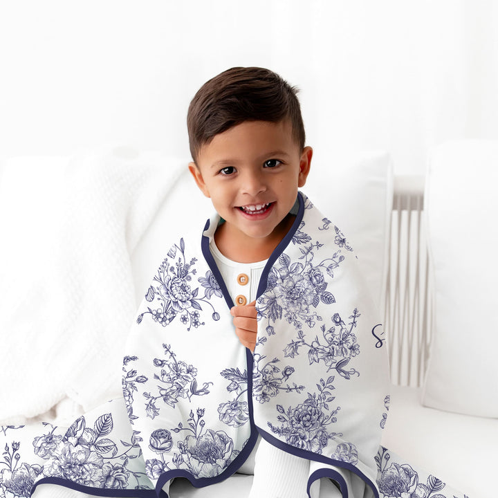 God Says I Am – Faith in Bloom Custom Name and Affirmations Toddler Blanket