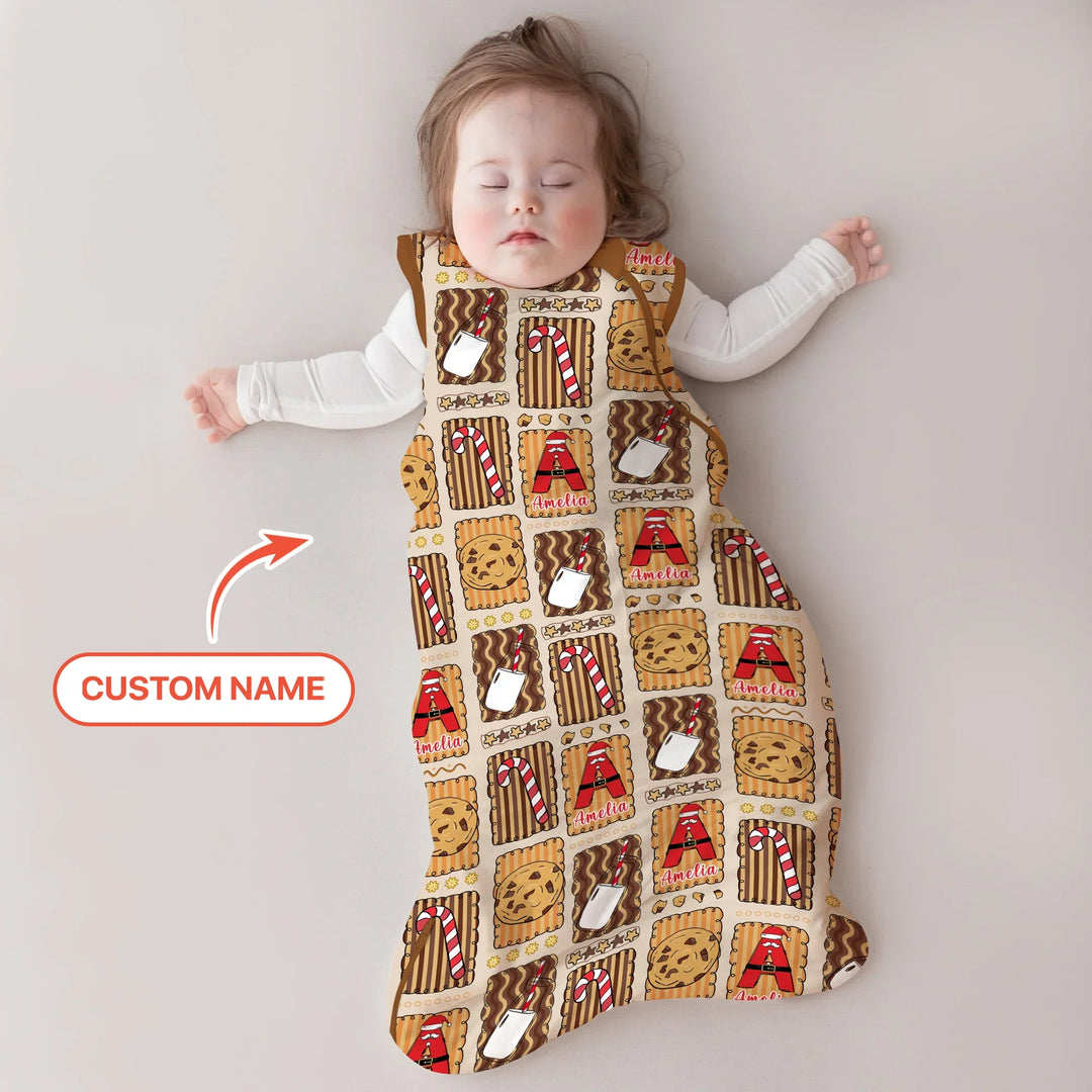 Custom Name Cookies and Milk Wonderland Sleep Bag , Custom Name Cookies and Milk Wonderland Sleep Bag - XS / 0.5 TOG