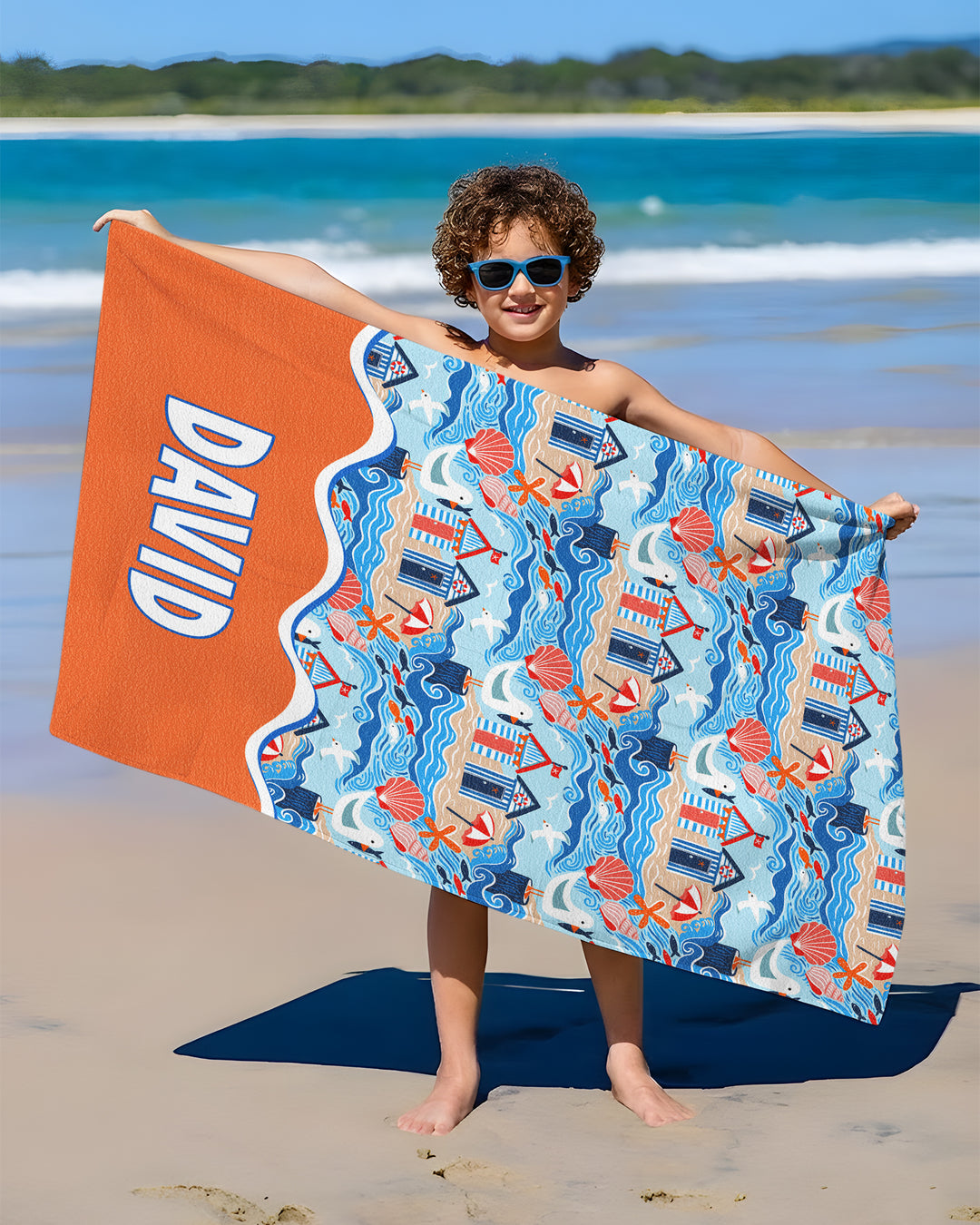 Little Beach Day Bamboo Beach Towel
