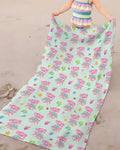 Turtley Over It Family Matching Bamboo Beach Towel