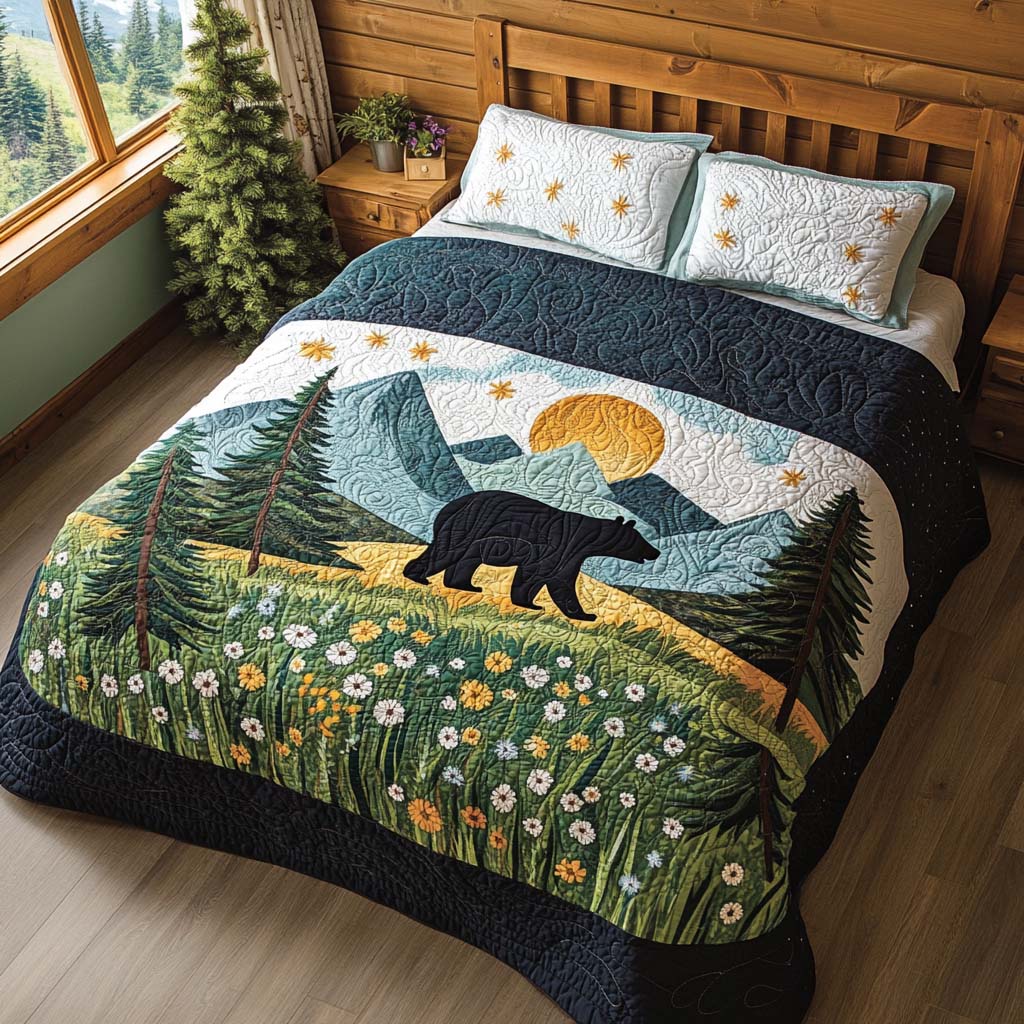 Bear Forest Dreams Bamboo Quilt Bedding Set