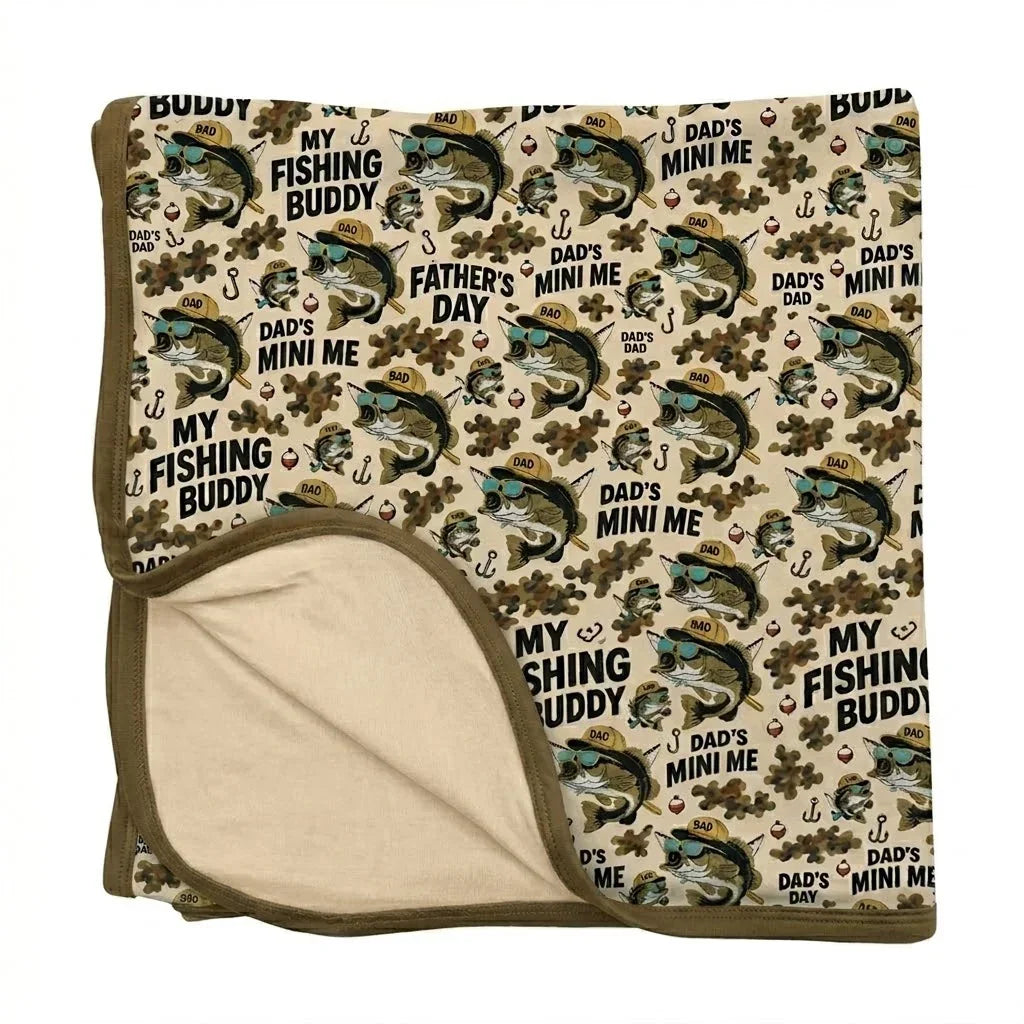 Best Fishing Buddies Bamboo Blanket
