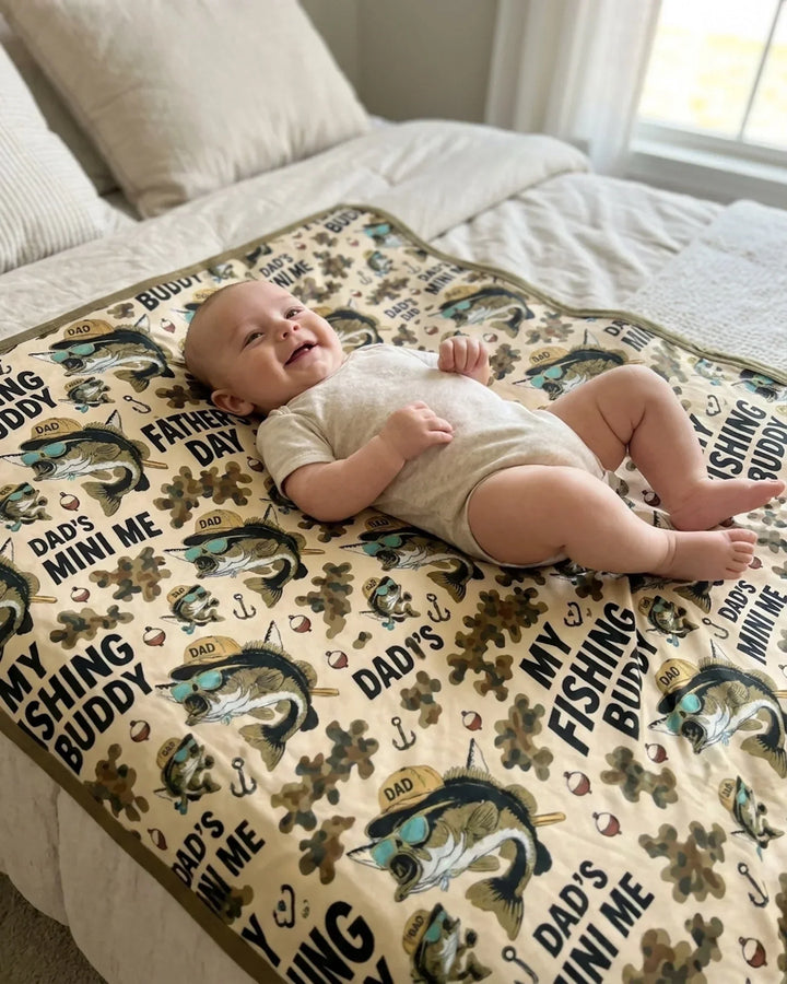 Best Fishing Buddies Bamboo Blanket