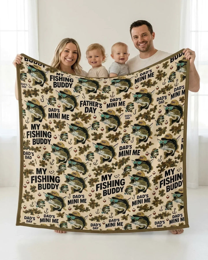 Best Fishing Buddies Bamboo Blanket