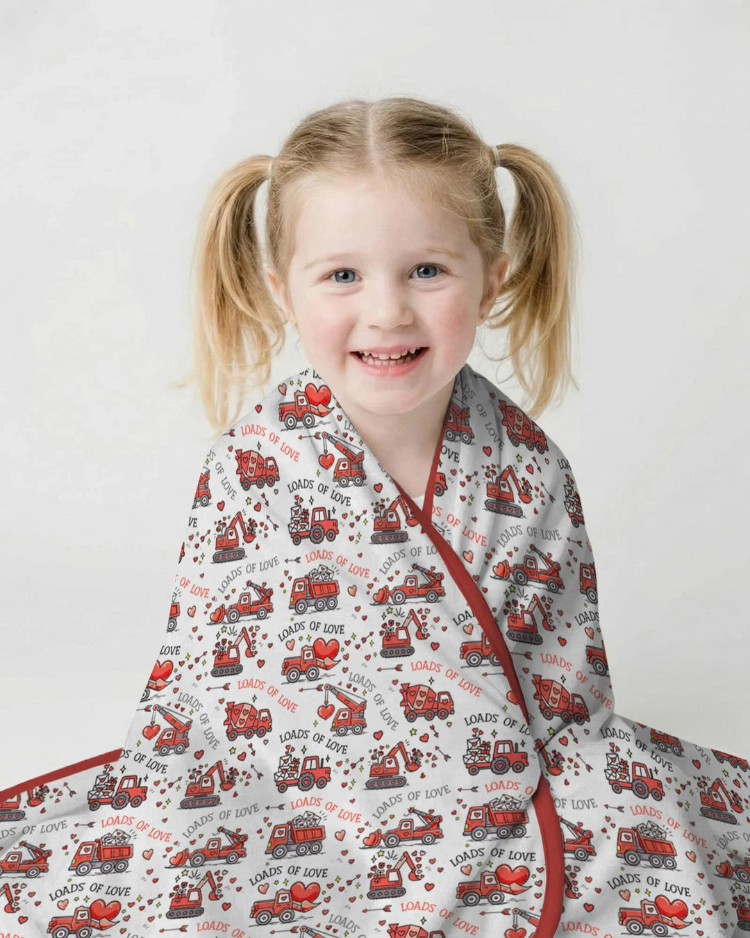 Construction Trucks Loads of Love Blanket