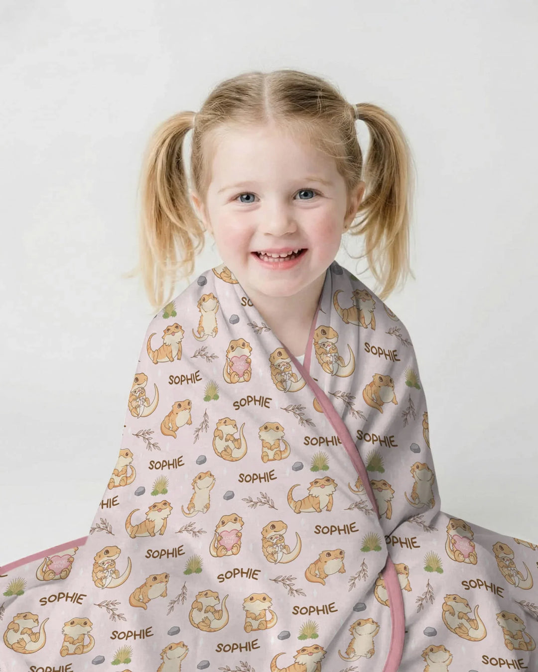 Custom Name Clueless Beardie Bamboo Blanket
