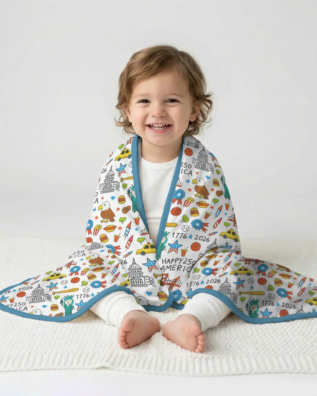 Happy 250 America 7626 Bamboo Blanket