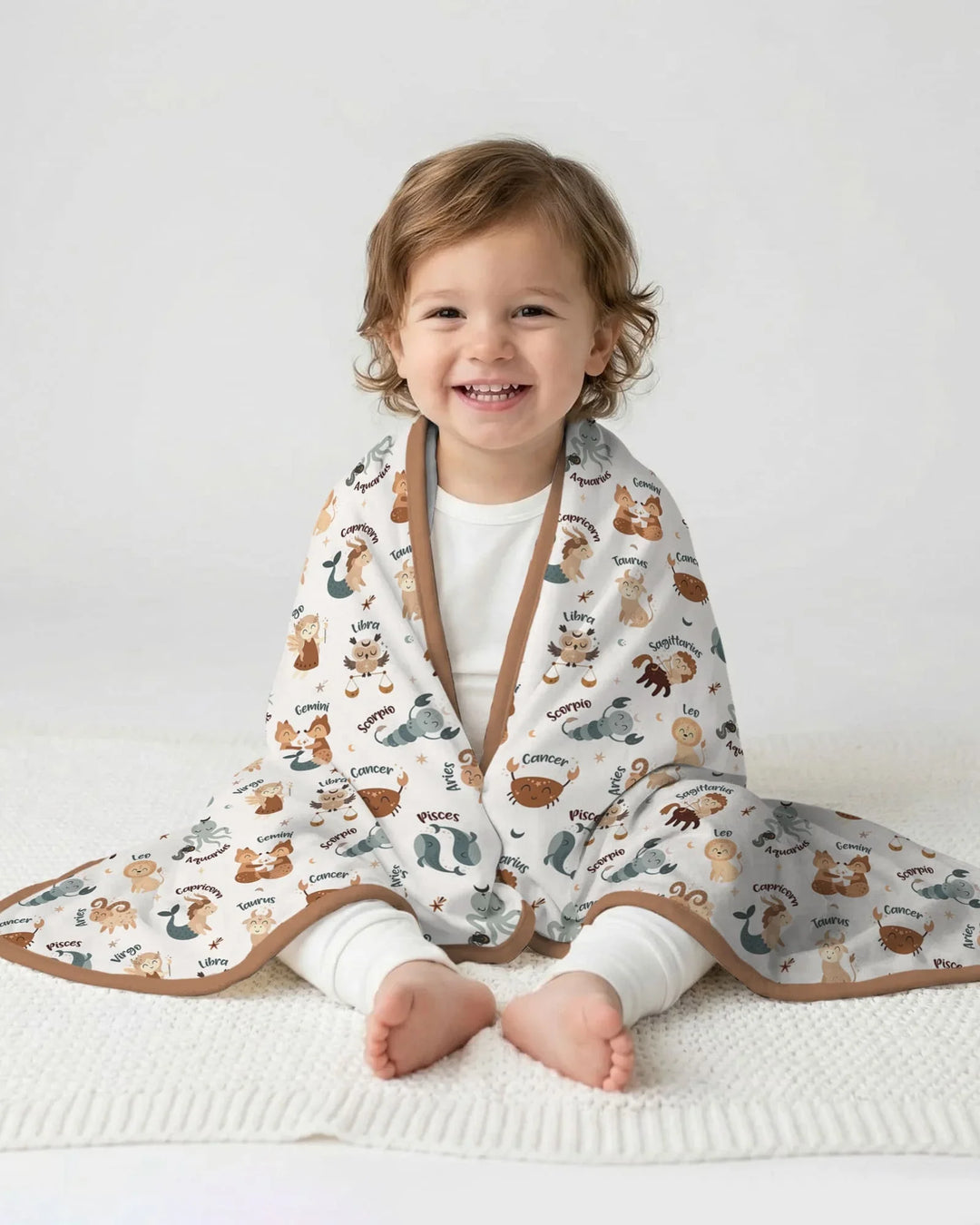 Cute Kids Horoscope Bamboo Blanket