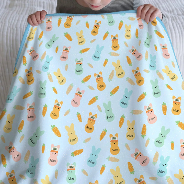 Custom Name Easter Bunny Blanket