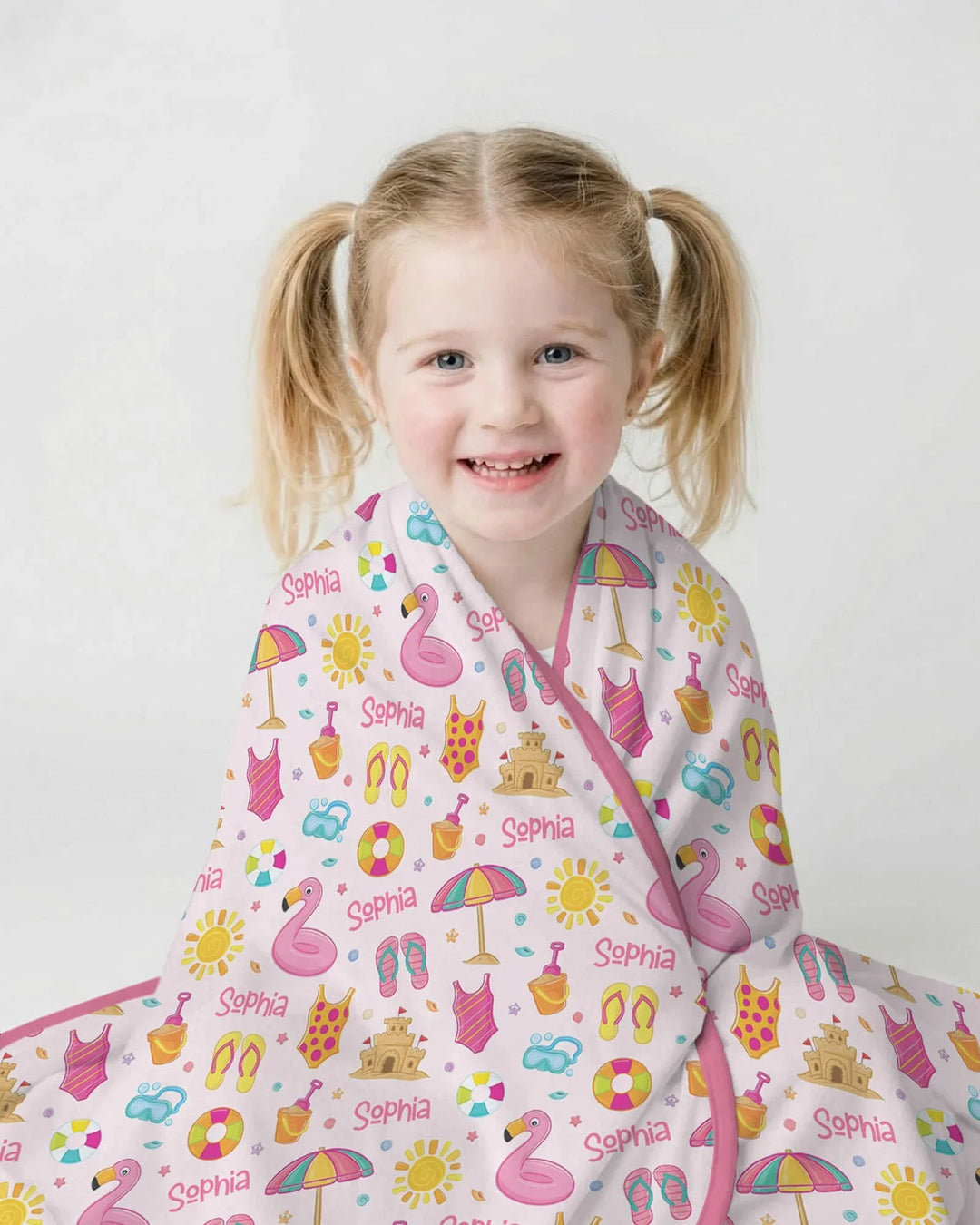 Custom Name Summer is Fun Bamboo Blanket