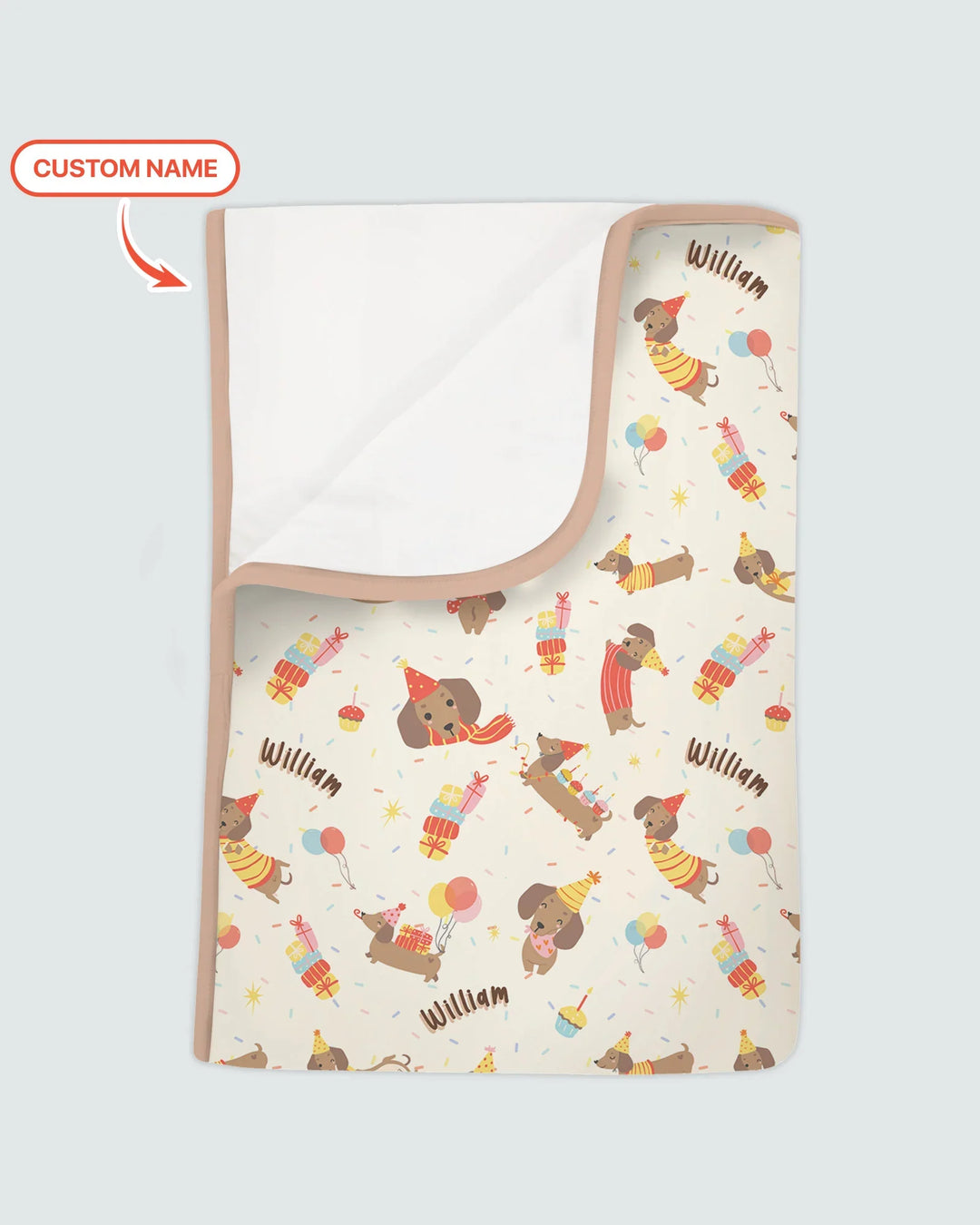 Dachshund Birthday Bamboo Blanket