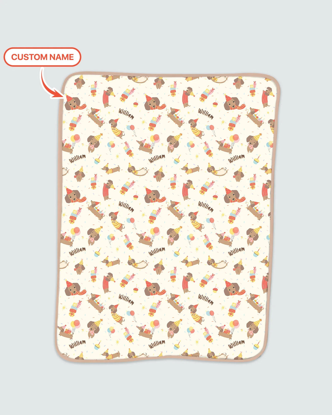 Dachshund Birthday Bamboo Blanket