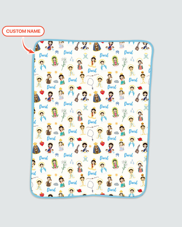 Custom Name Mother Mary Blanket