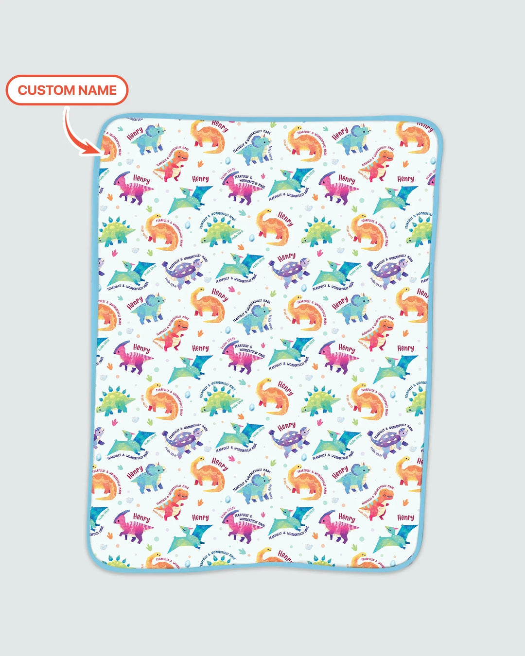 Fearfully & Wonderfully Made Custom Name Boy Bamboo Blanket