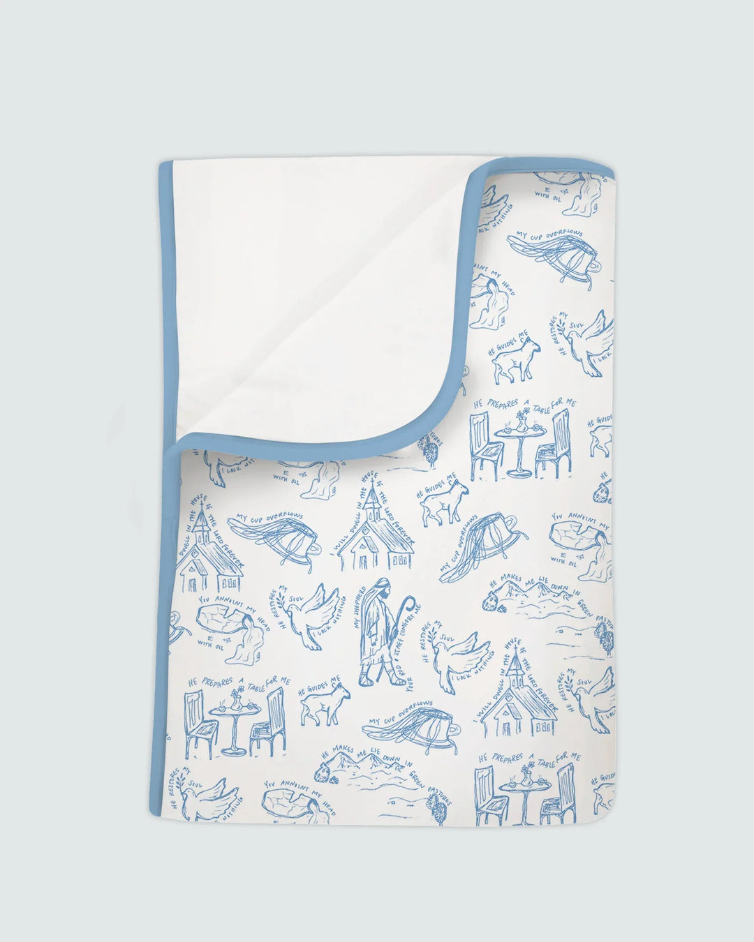 Psalm 23 Sketch Bamboo Blanket