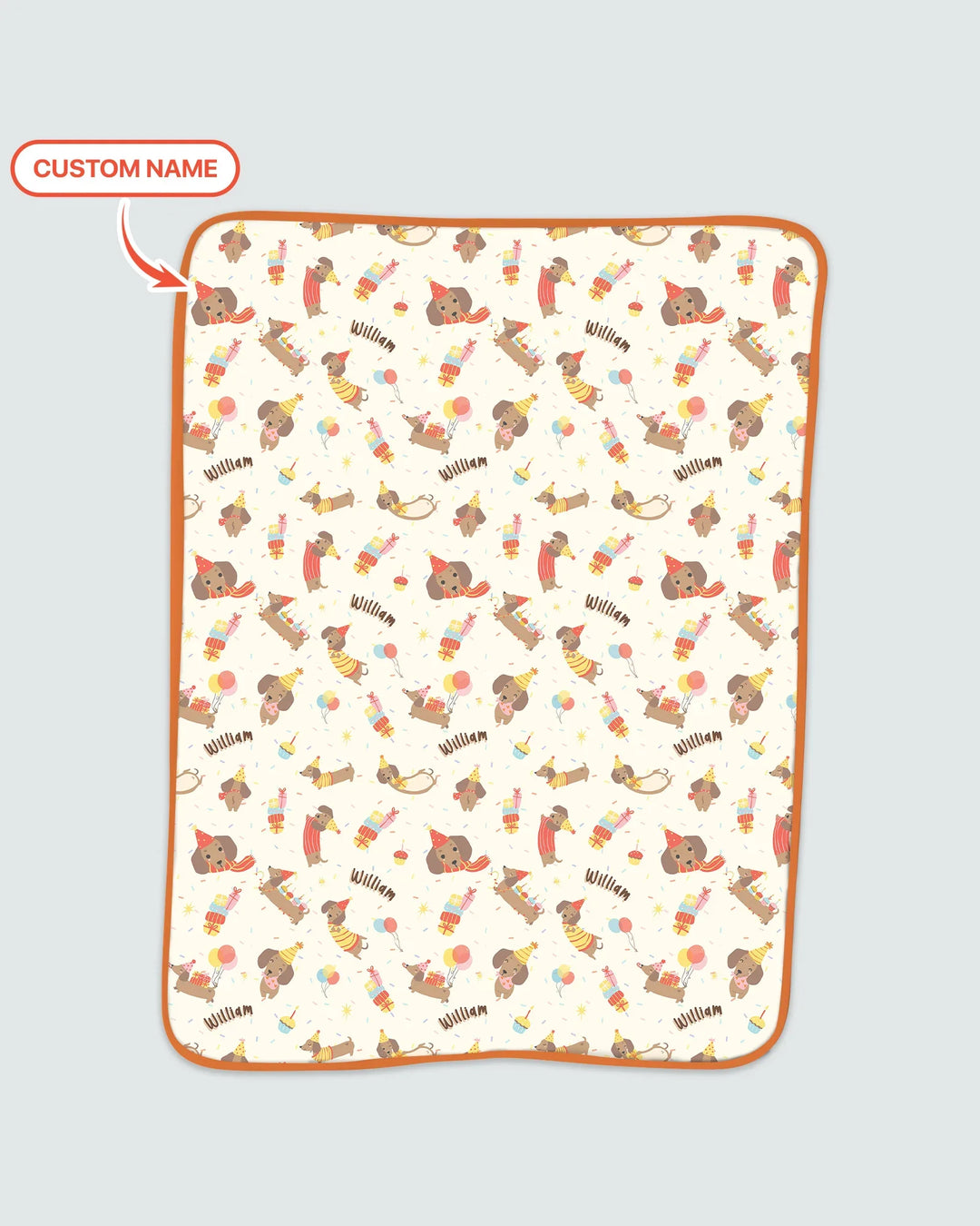 Dachshund Birthday Bamboo Blanket