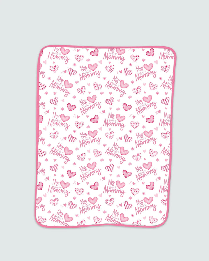 My Heart Belongs To Mommy Bamboo Blanket
