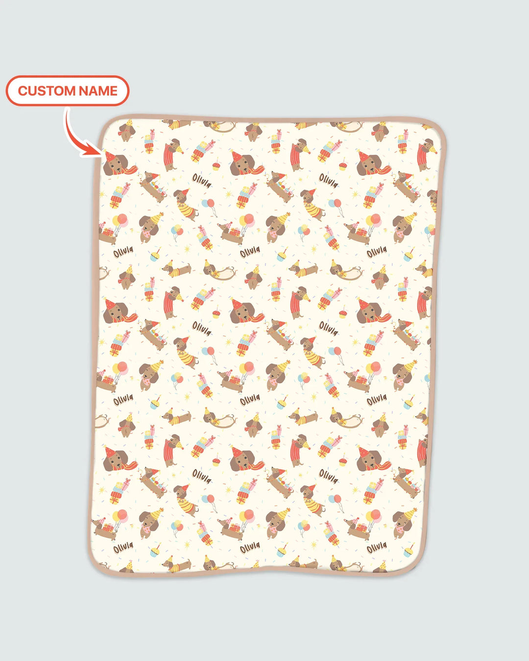 Dachshund Birthday Bamboo Blanket