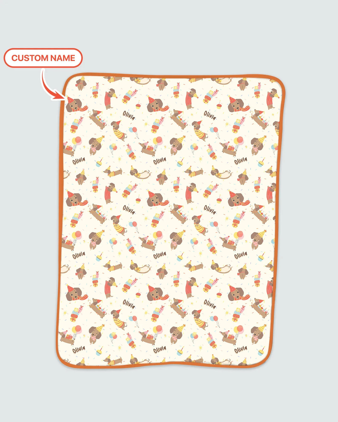 Dachshund Birthday Bamboo Blanket