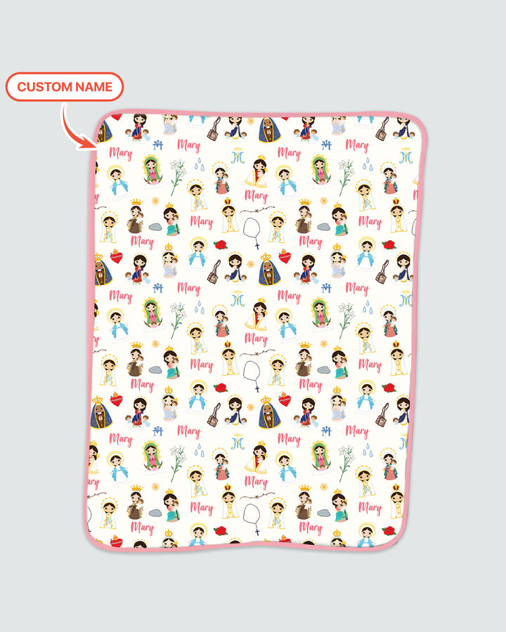 Custom Name Mother Mary Blanket
