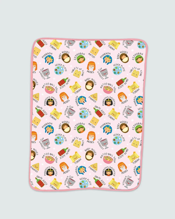 Cute Passover Characters Blanket