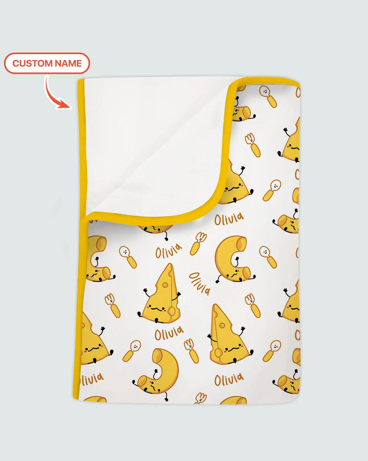 Custom Name Mac & Cheese Club Bamboo Blanket