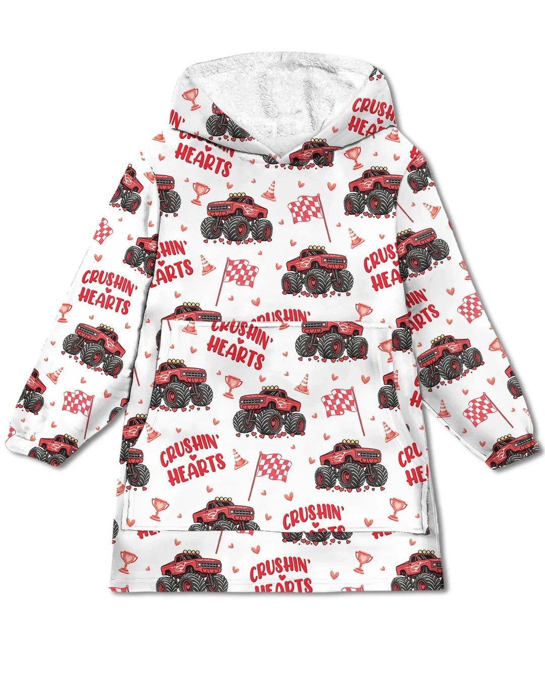 Crushin Hearts Wearable Blanket Hoodie