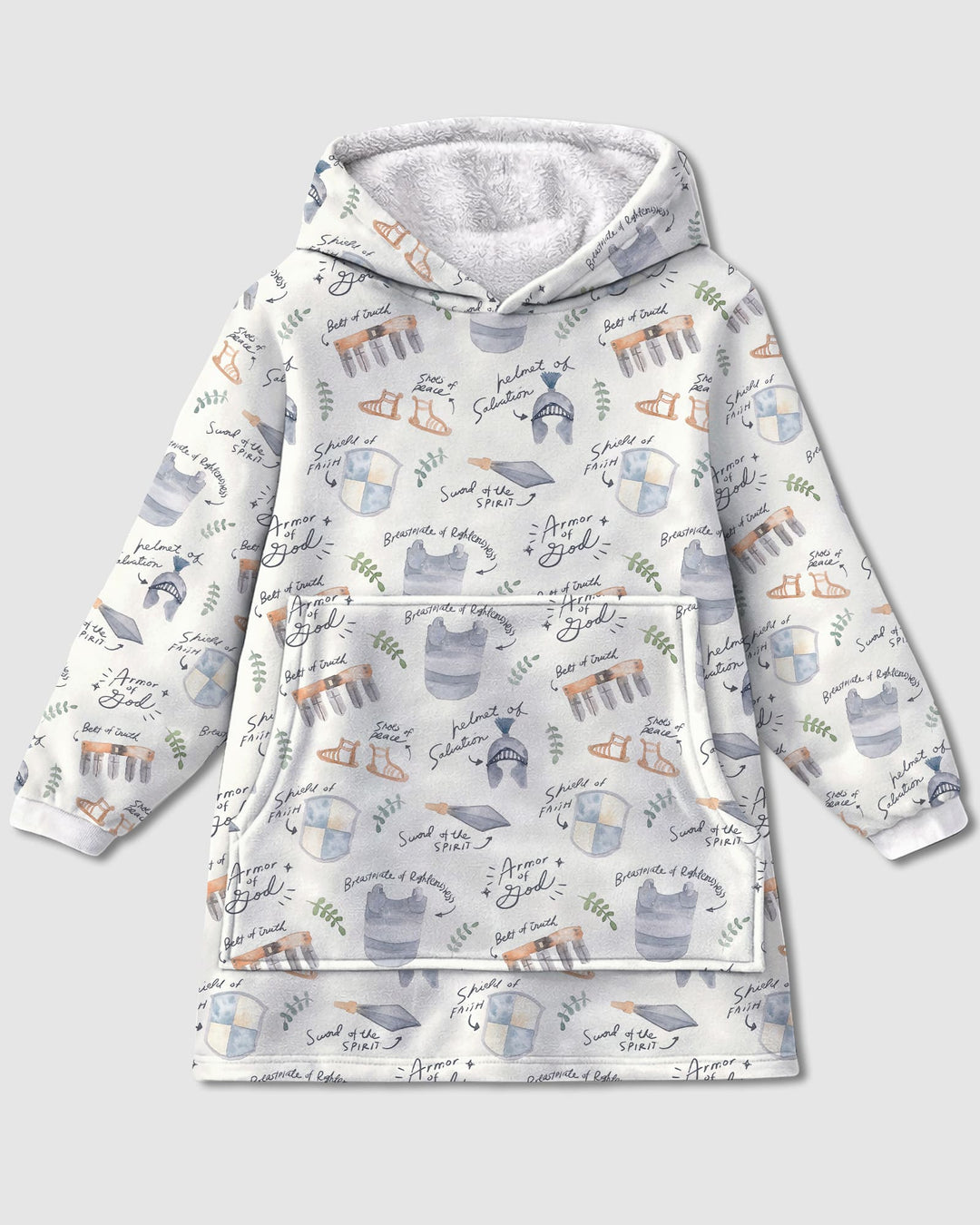 Ephesians 6:10-18 Armor of God Wearable Blanket Hoodie