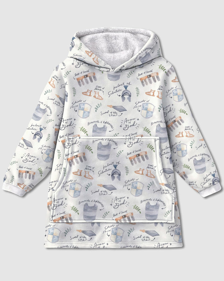 Ephesians 6:10-18 Armor of God Wearable Blanket Hoodie