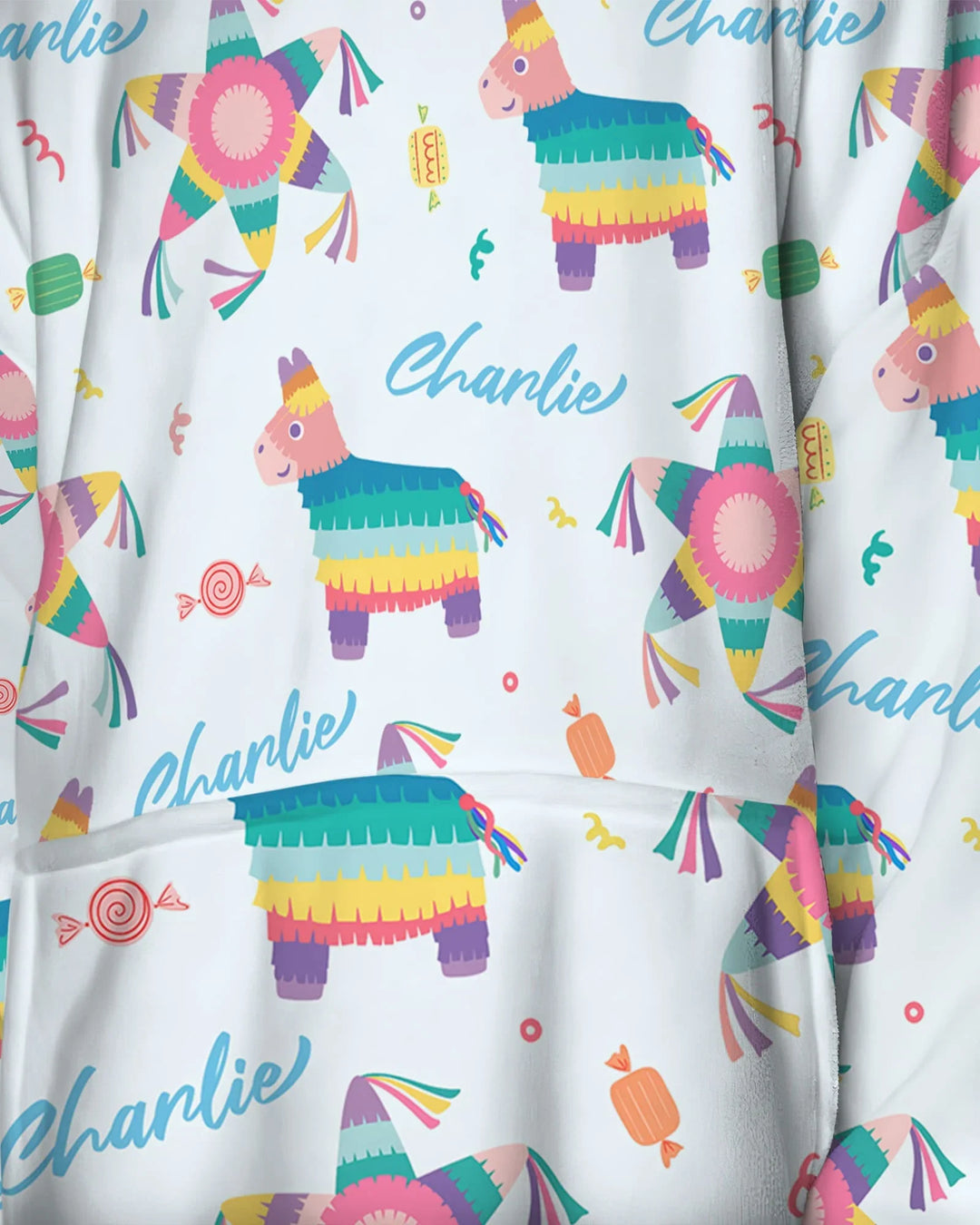Personalisierte Name Piñata zerschlagen Bambus-Deckenhoodie