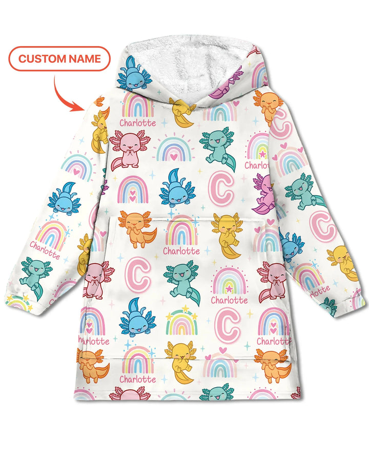 Axololt Custom Name Blanket Hoodie