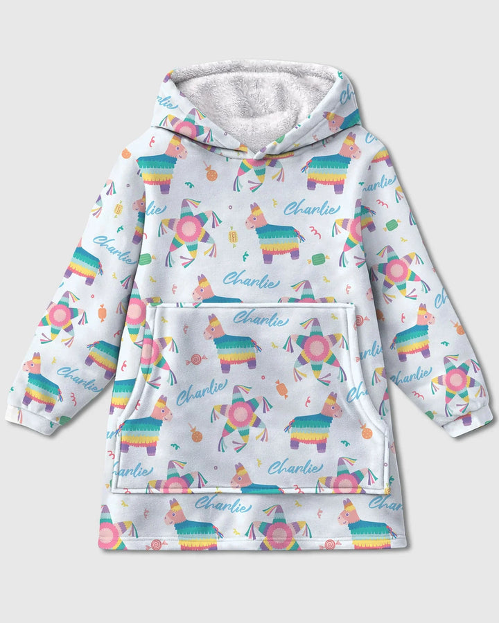 Personalisierte Name Piñata zerschlagen Bambus-Deckenhoodie